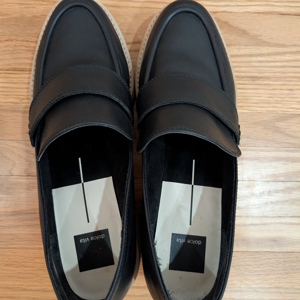 Dolce Vita Leather Loafers, Chunky Platform  | Halona | Sz 11B - Picture 6 of 7